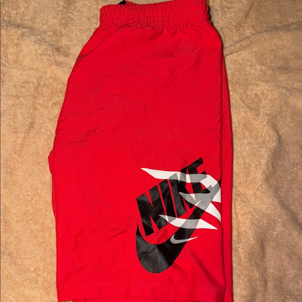 Nike Kids Bright Red Shorts with Logo